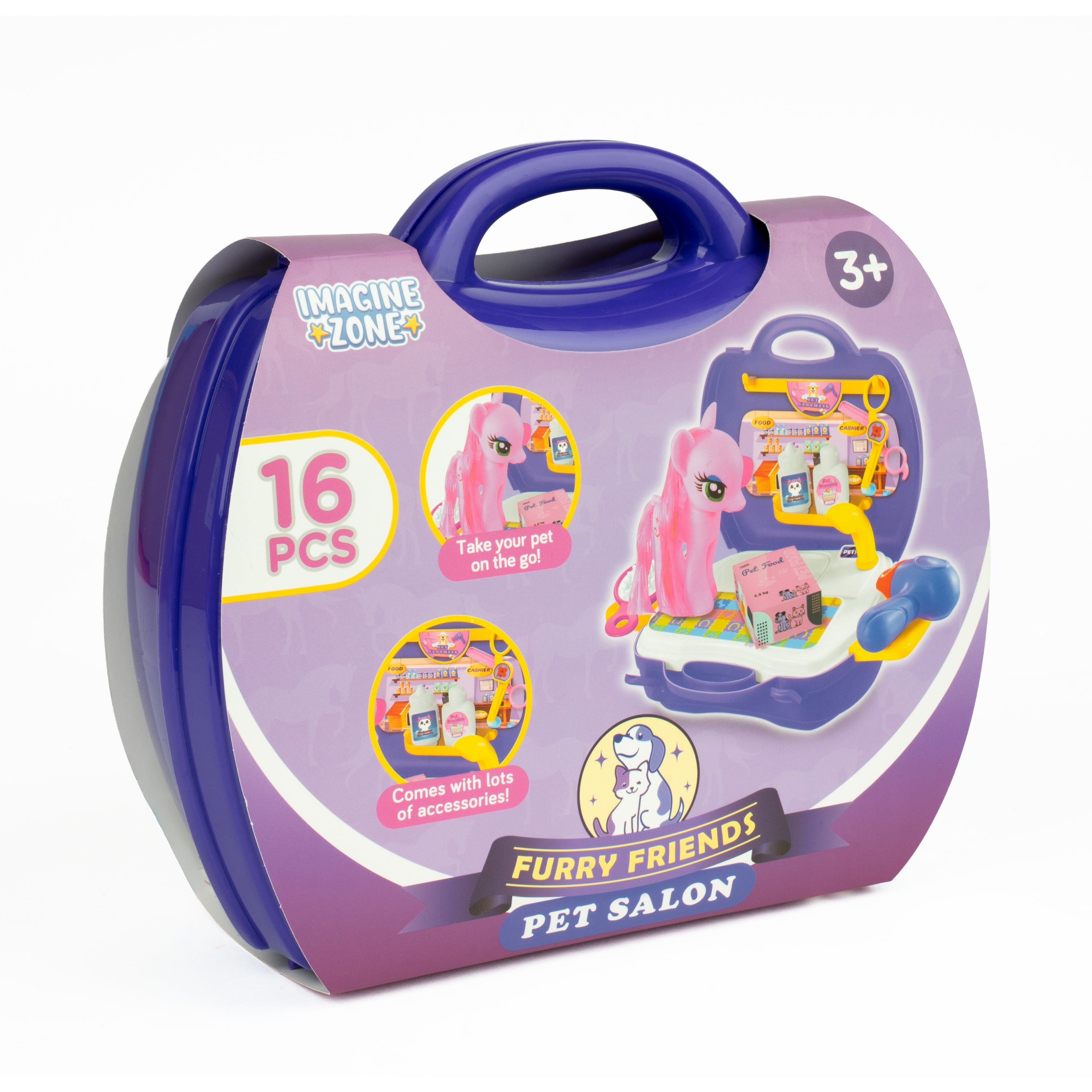 Furry Friends Pet Salon carry Case (16 Pcs)