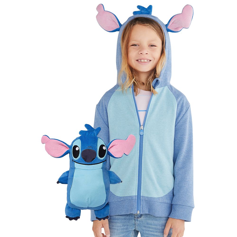 Sudadera con capucha y peluche suave 2 en 1 de Lilo & Stitch de Cubcoats, azul