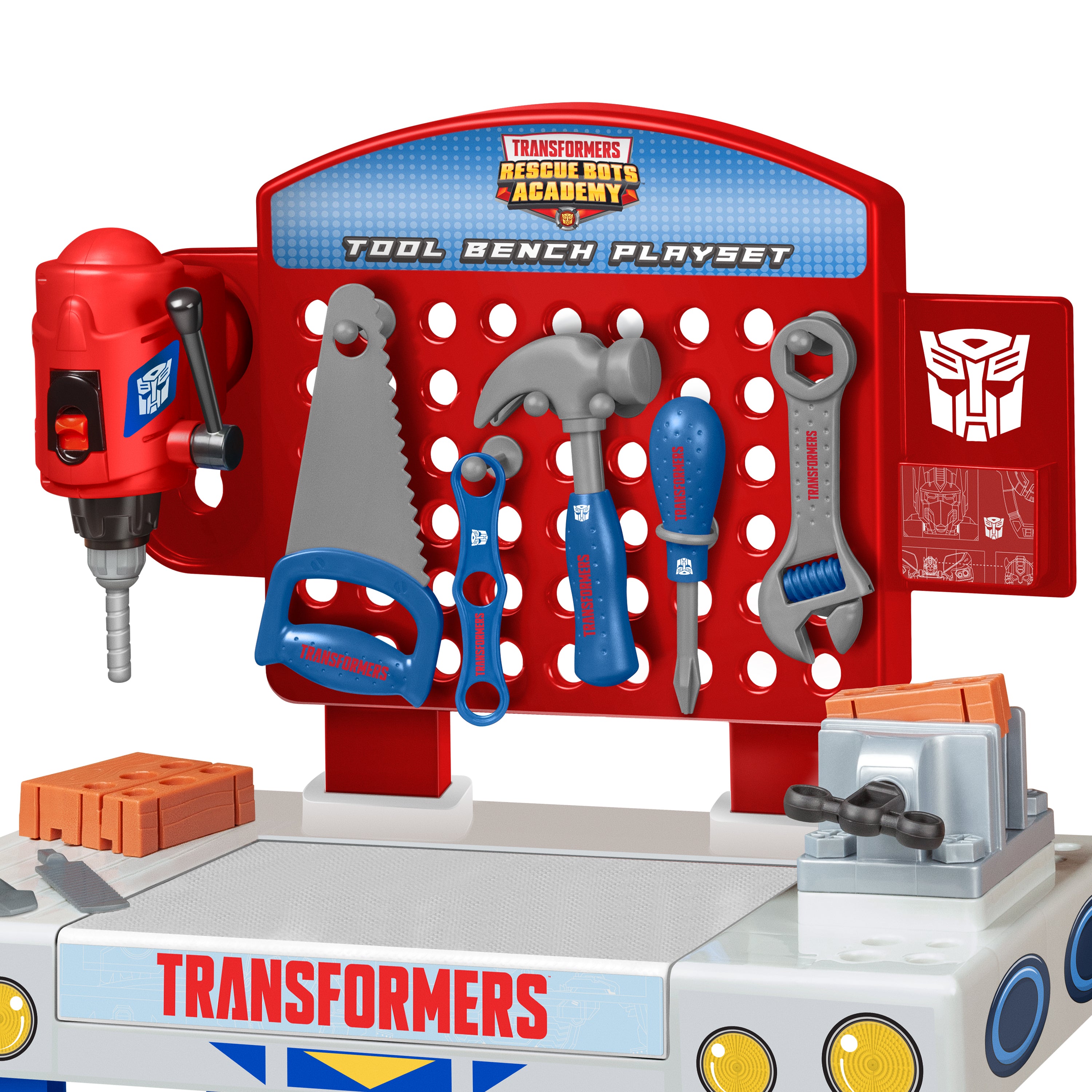 Transformers Rescue Bots Academy Tool Bench Playset with Take Apart Robots (68 Pieces)