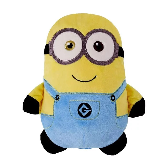 Sudadera con capucha transformable 2 en 1 y peluche suave de Minion de Cubcoats, azul y amarillo