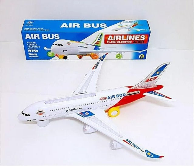 Avión eléctrico de juguete Flash A380 de Air Bus Airlines