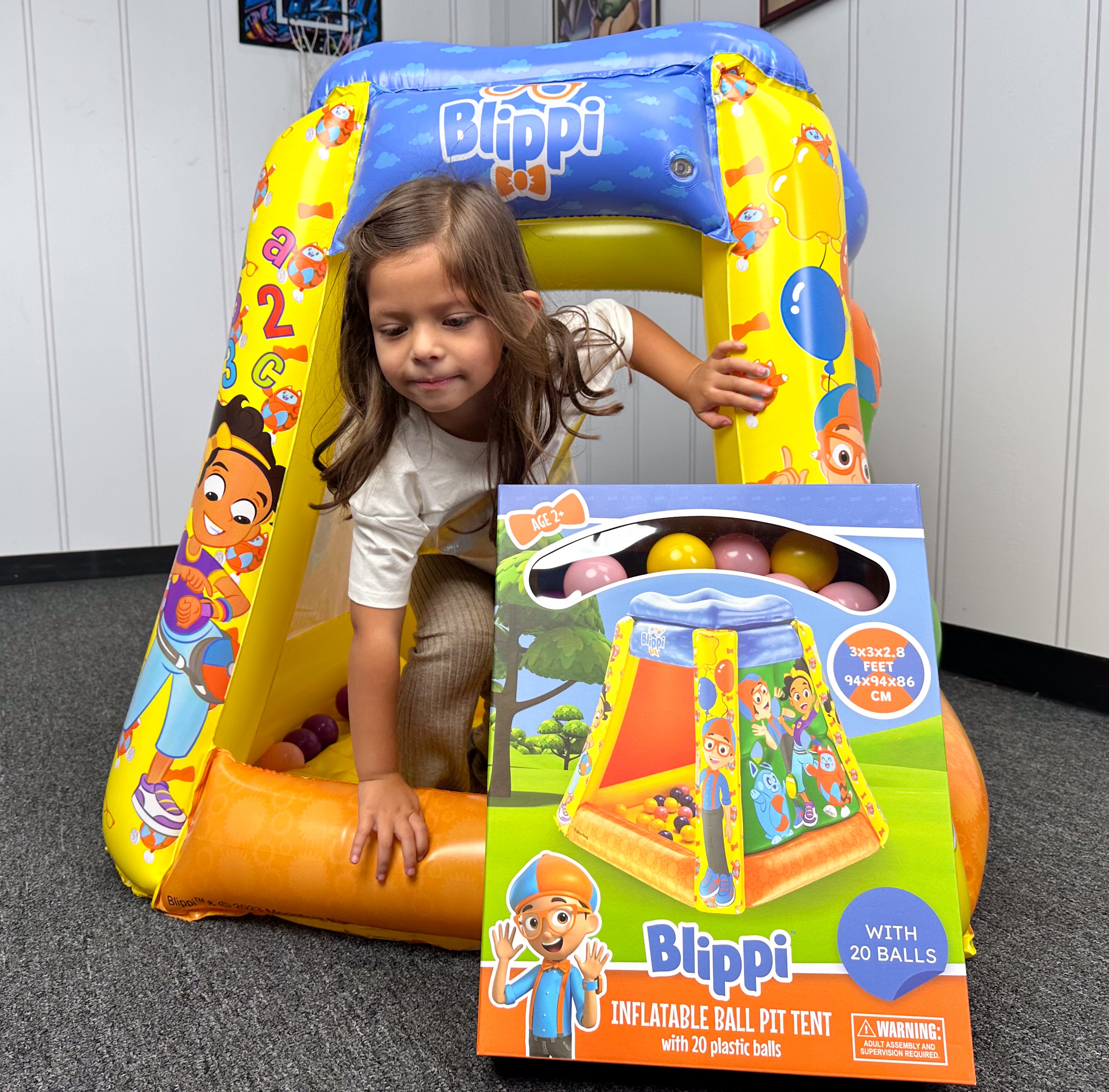 Tienda de campaña inflable para piscina de pelotas Blippi