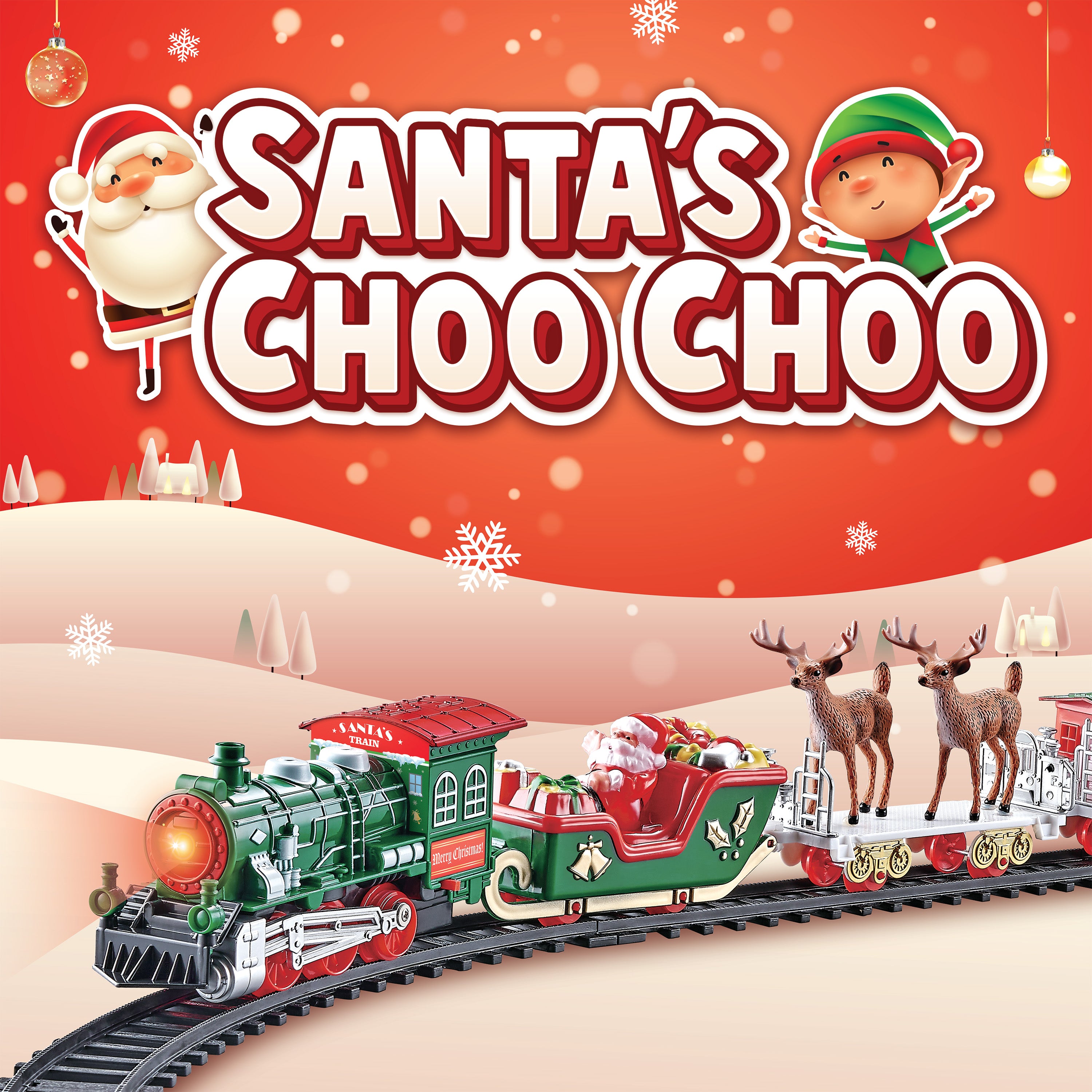 Tren Choo Choo de Santa Claus - Juego de tren navideño