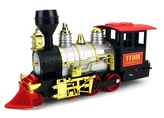 Tren eléctrico clásico de 20 piezas con luces, sonido y cortina de humo