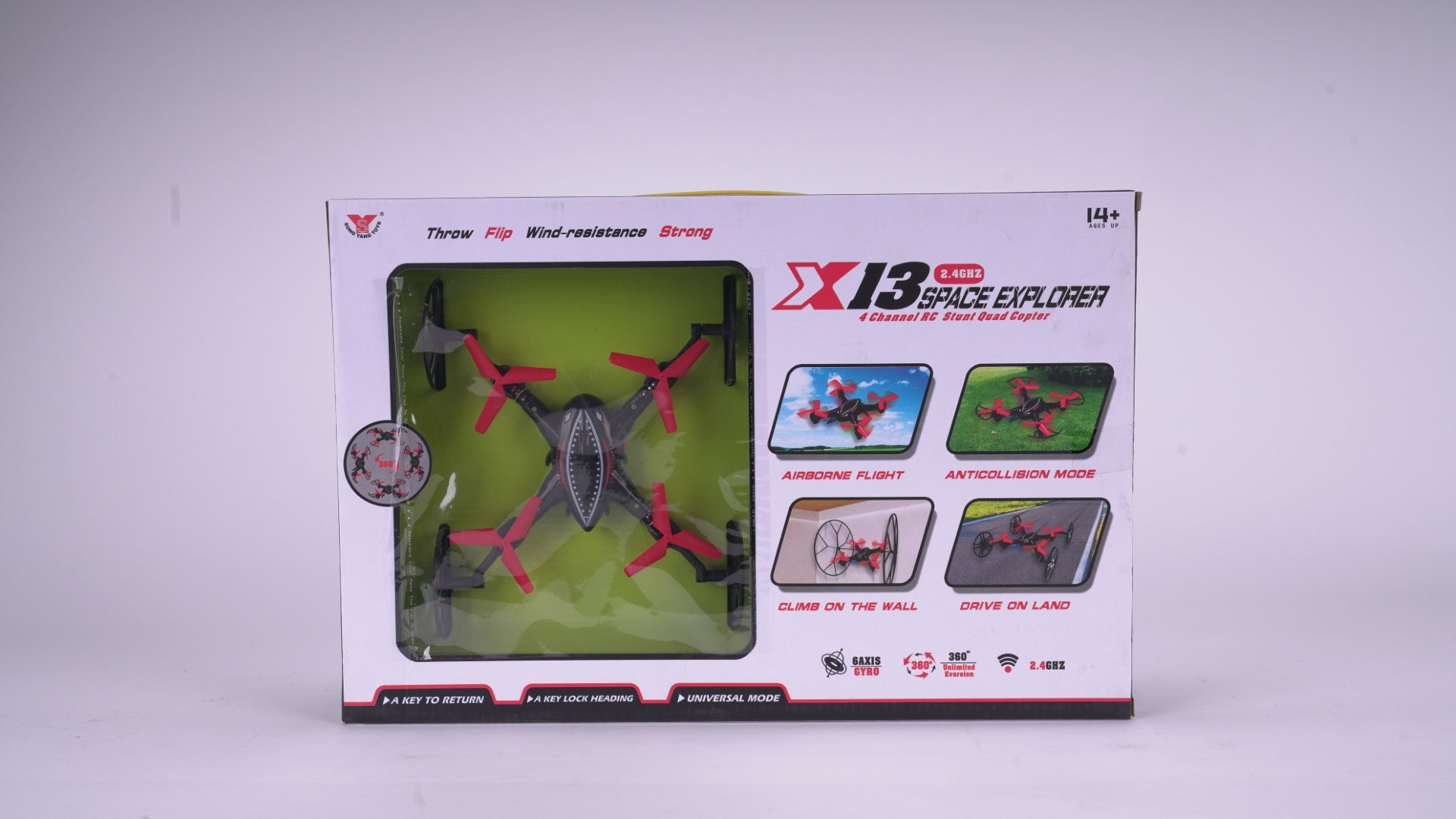 MINI DRONE CUADRICÓPTERO SYMA 2.4G X13 EXPLORADOR ESPACIAL.