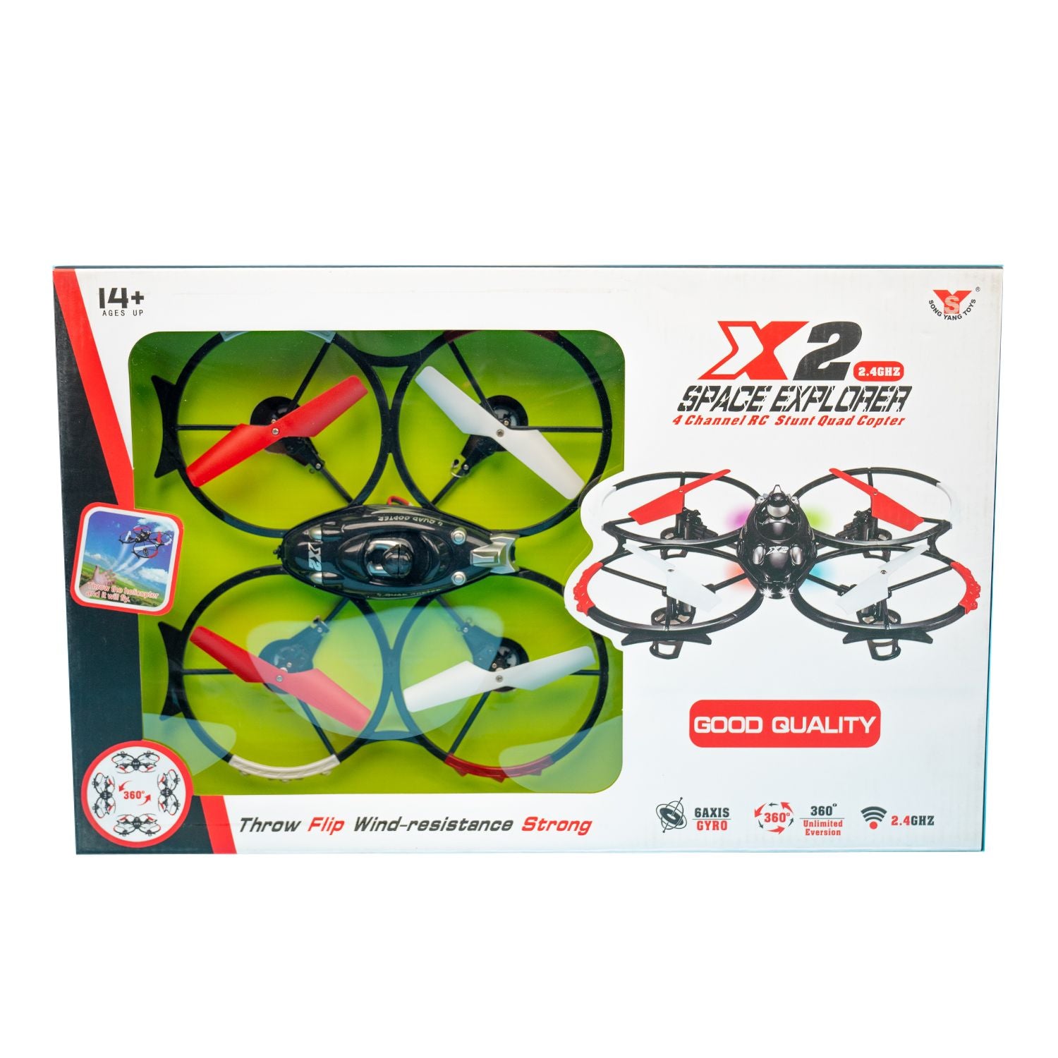 Dron espía RC X2 Space Explorer con cámara de 2,4 GHz y 4,5 canales