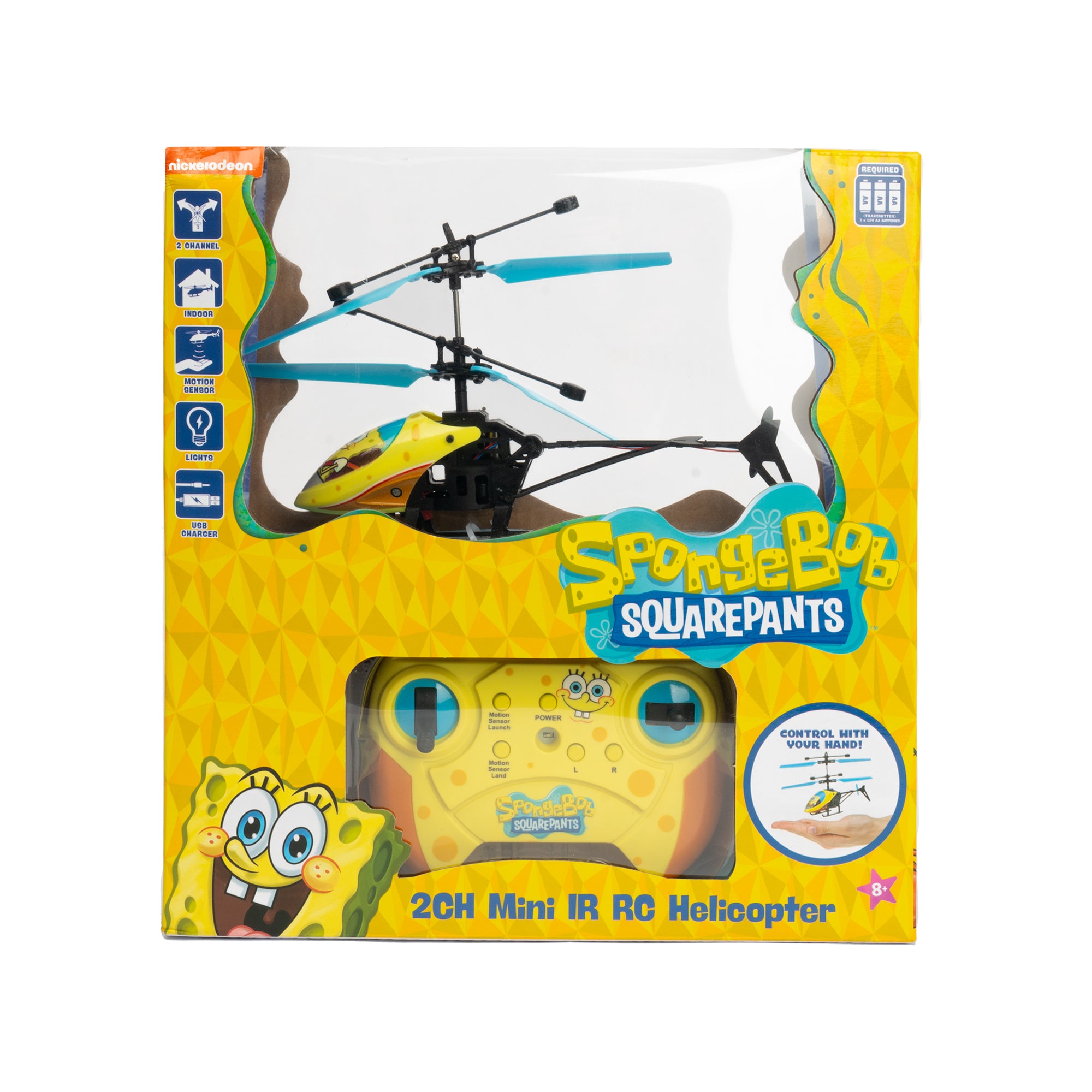 Helicóptero infrarrojo de 2 canales de Bob Esponja de Nickelodeon