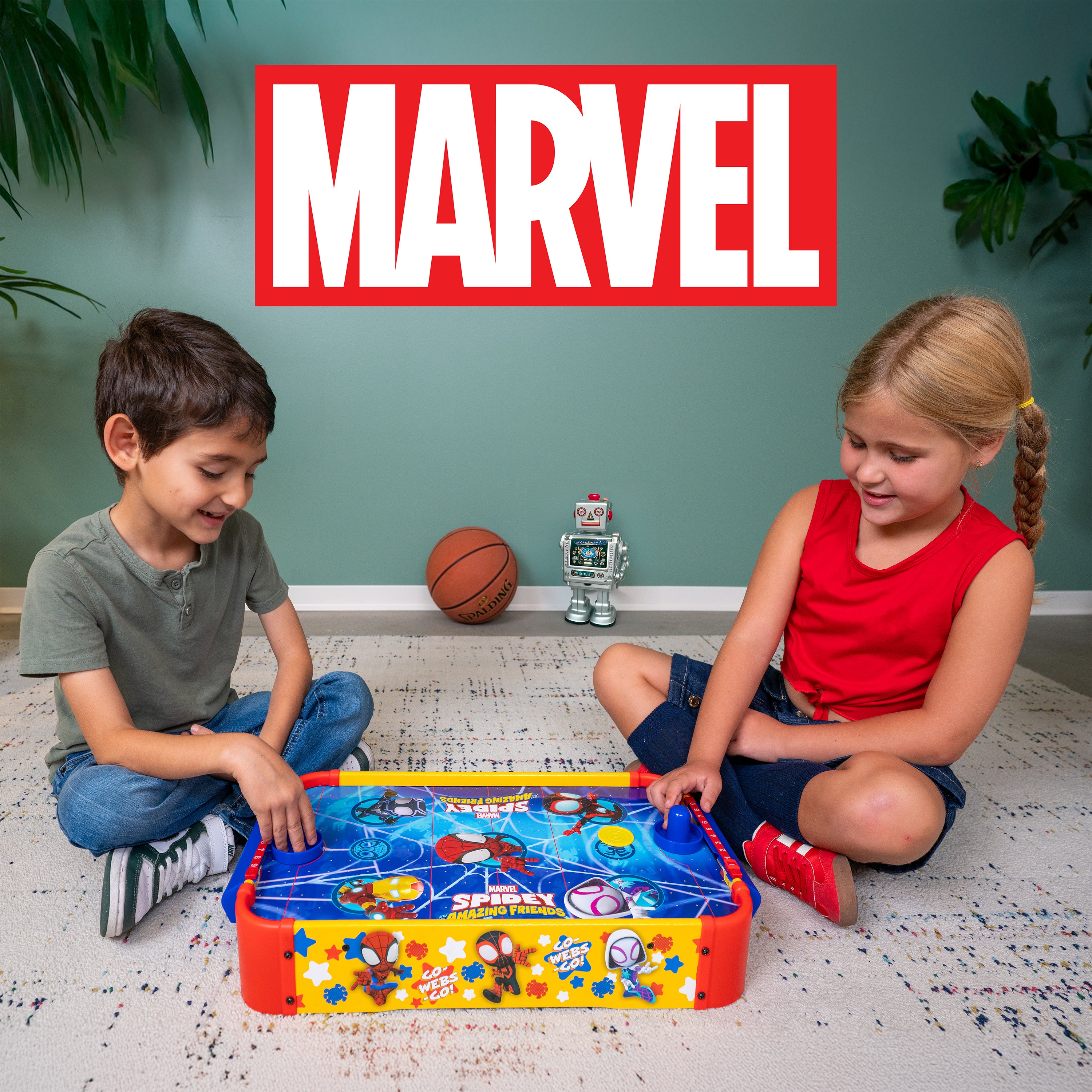 Spidey and His Amazing Friends Wooden Electronic Air Hockey Table