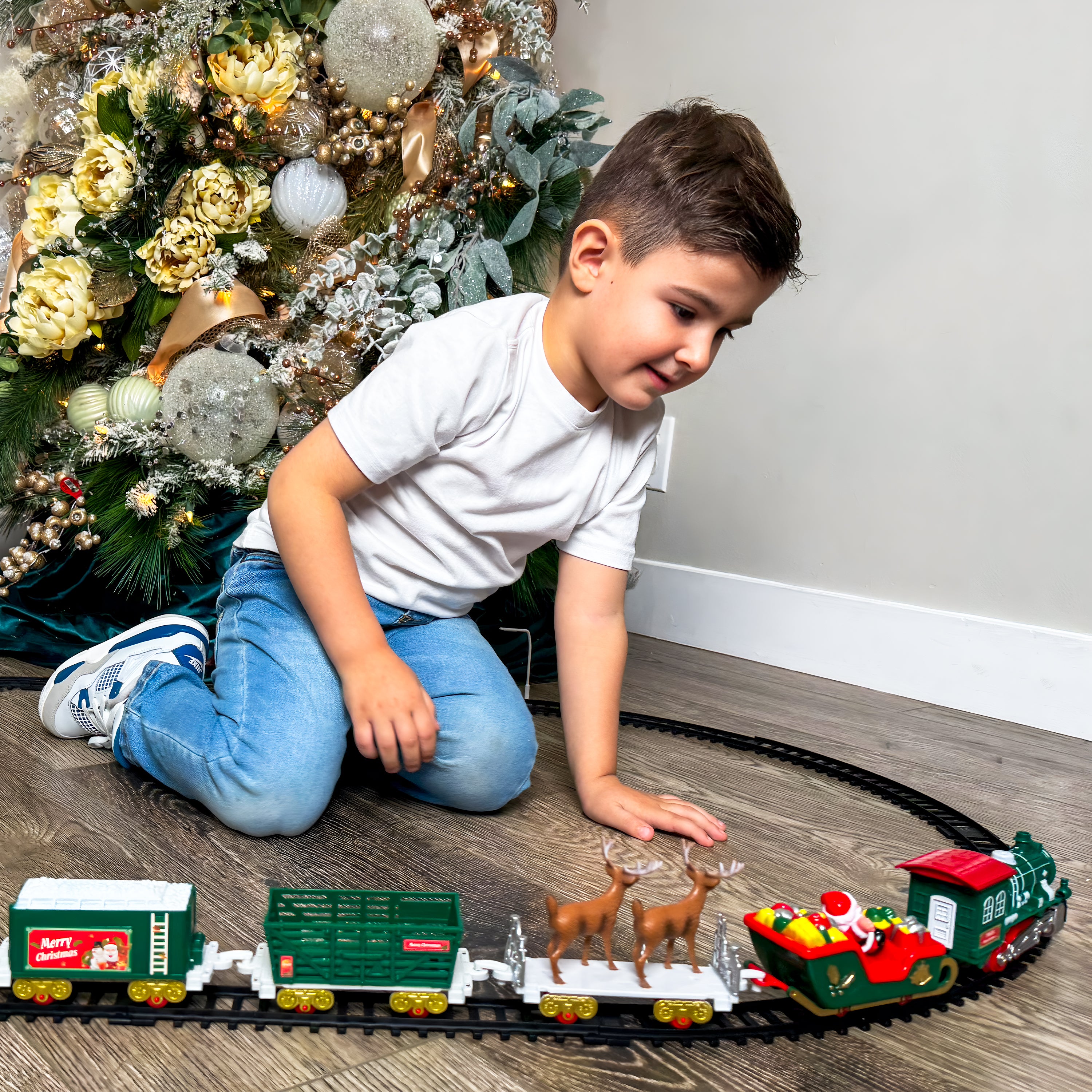 Tren Choo Choo de Santa Claus - Juego de tren navideño