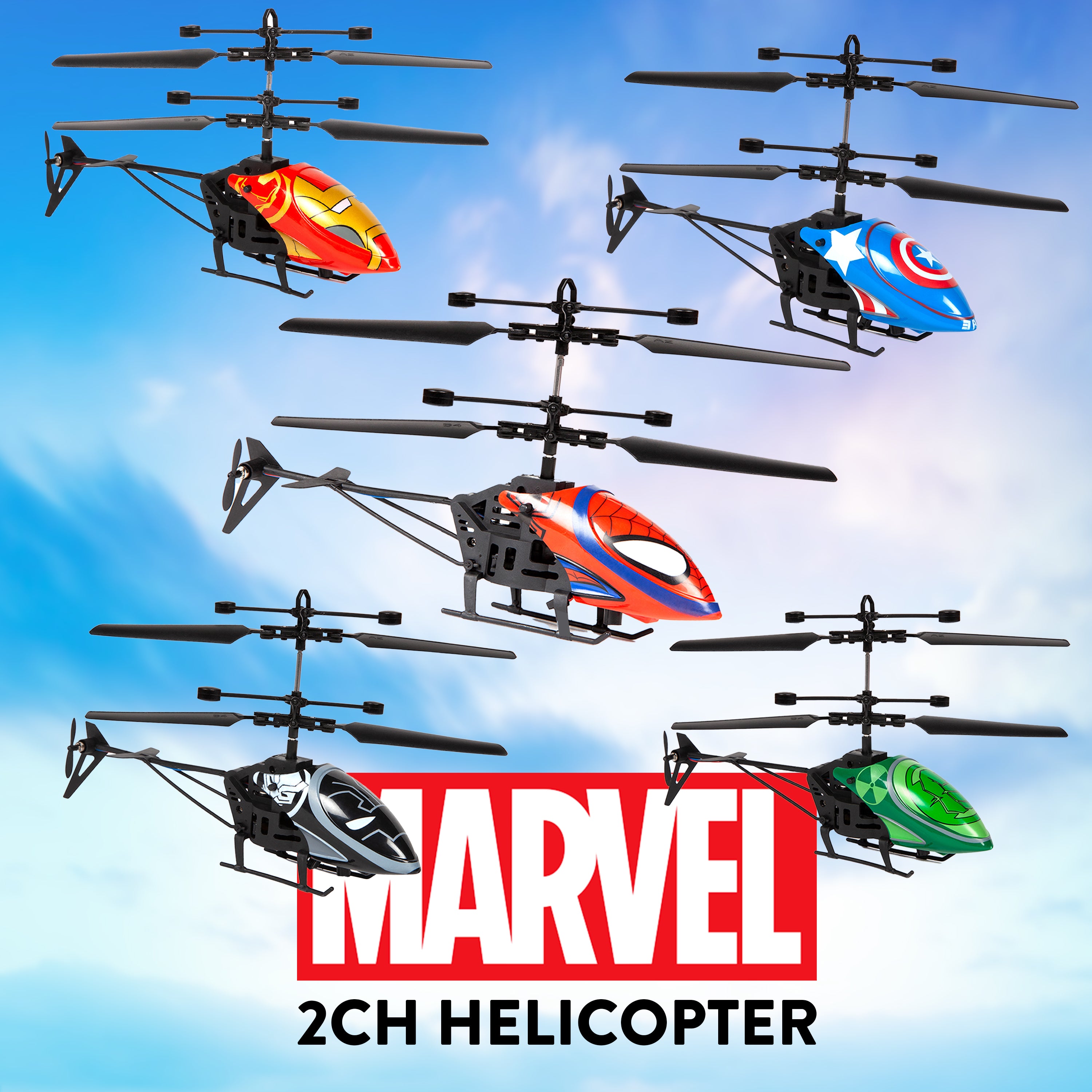 Helicópteros RC Marvel de 2 canales (paquete)