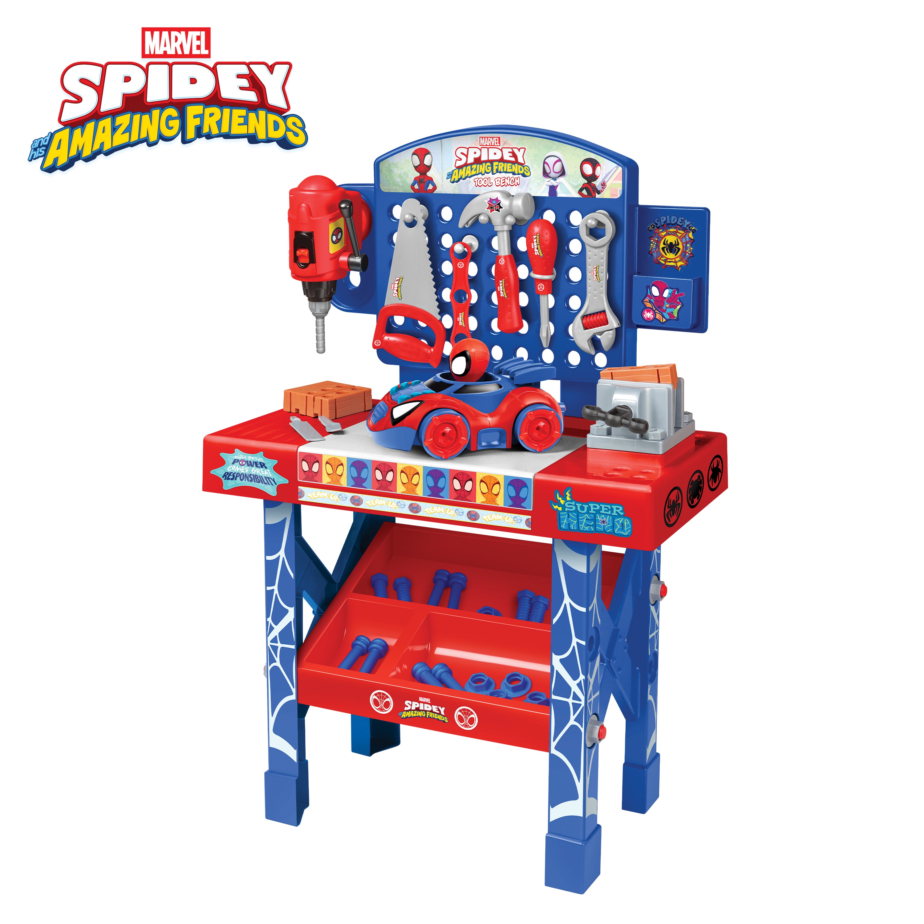 Spidey and His Amazing Friends Tool Bench Playset (55 Pieces)