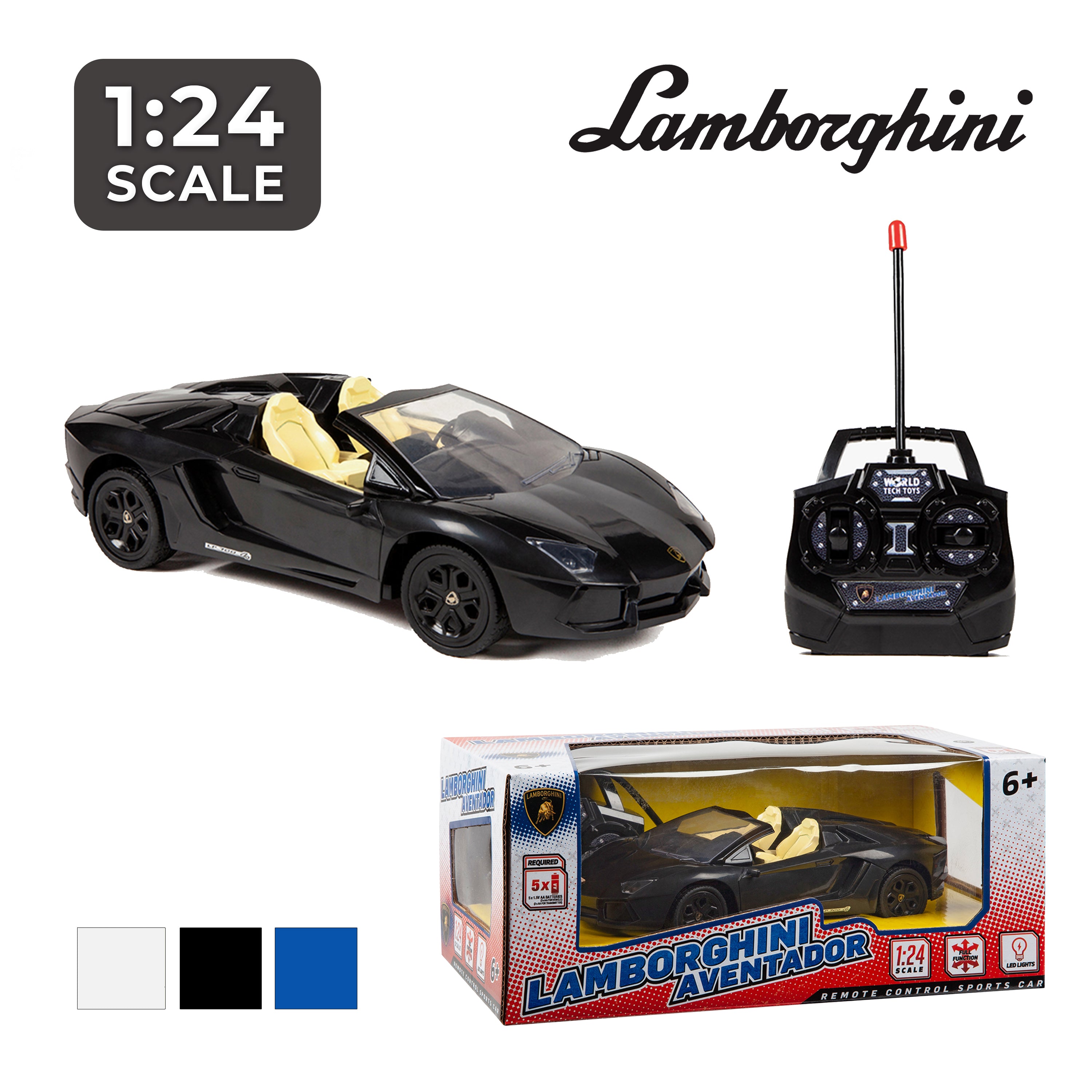 Lamborghini Aventador Roadster 1:24 Full Function Electric RC Car