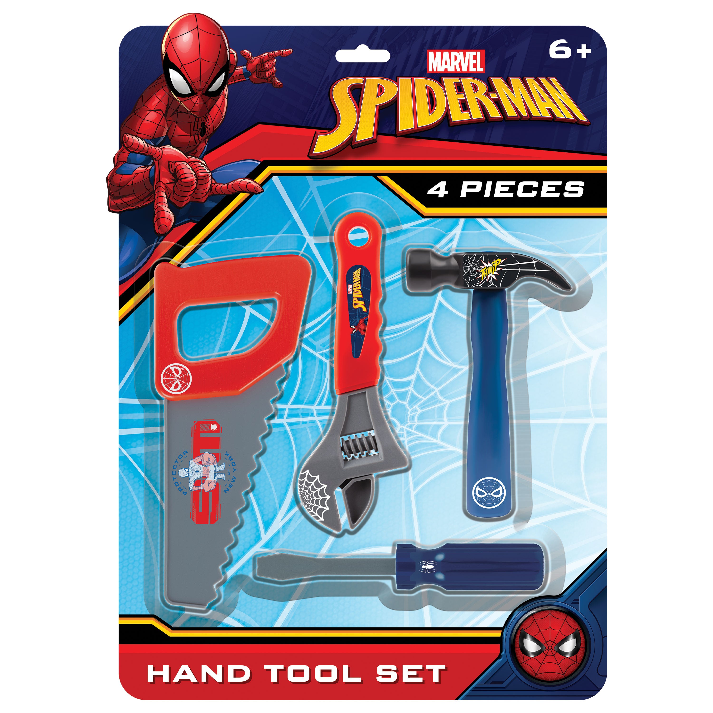 Juego de herramientas manuales de 4 piezas de Spider-Man