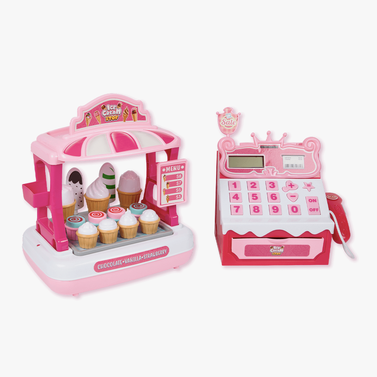 Juego de heladería con caja registradora
