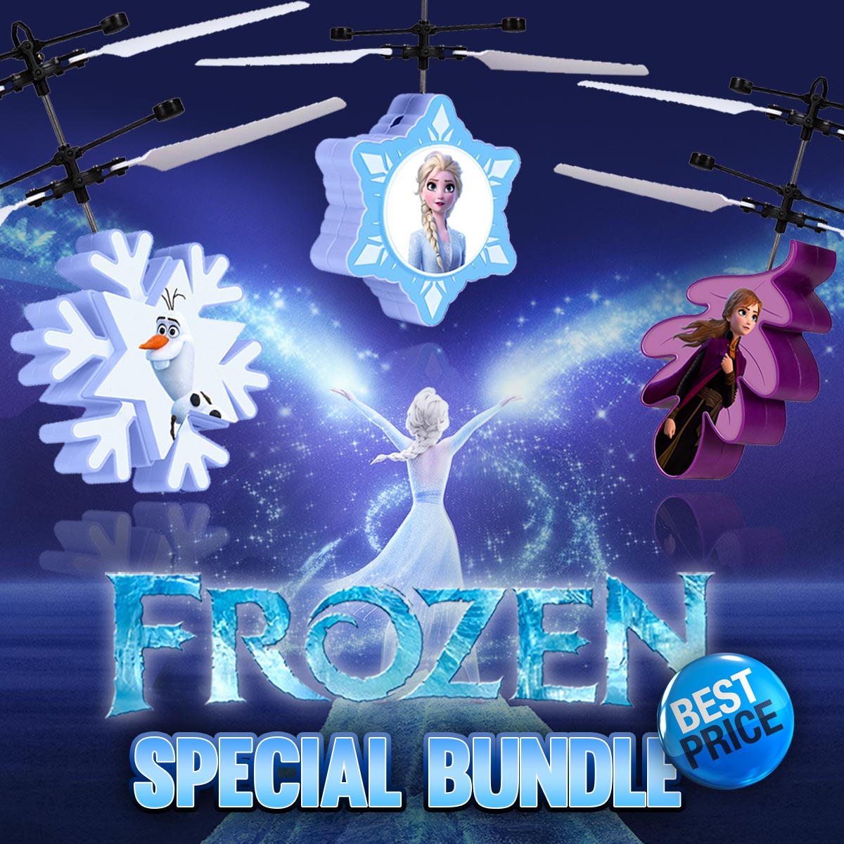 Paquete de 3 bolas de helicóptero Frozen®