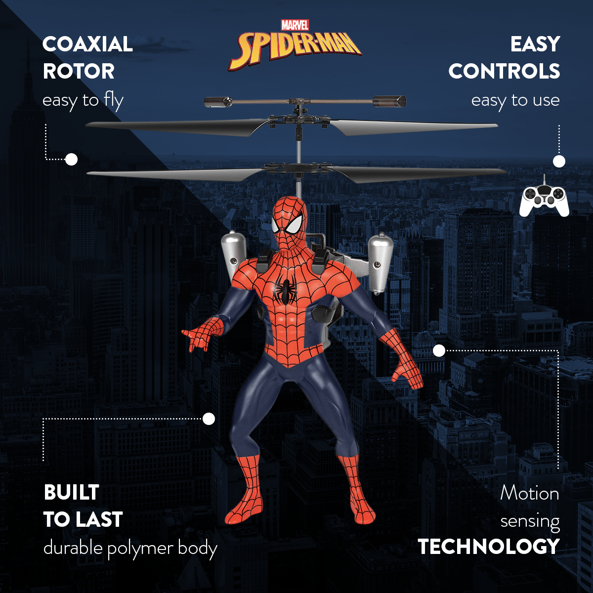 Spider-Man IR Remote Control Flying Figure