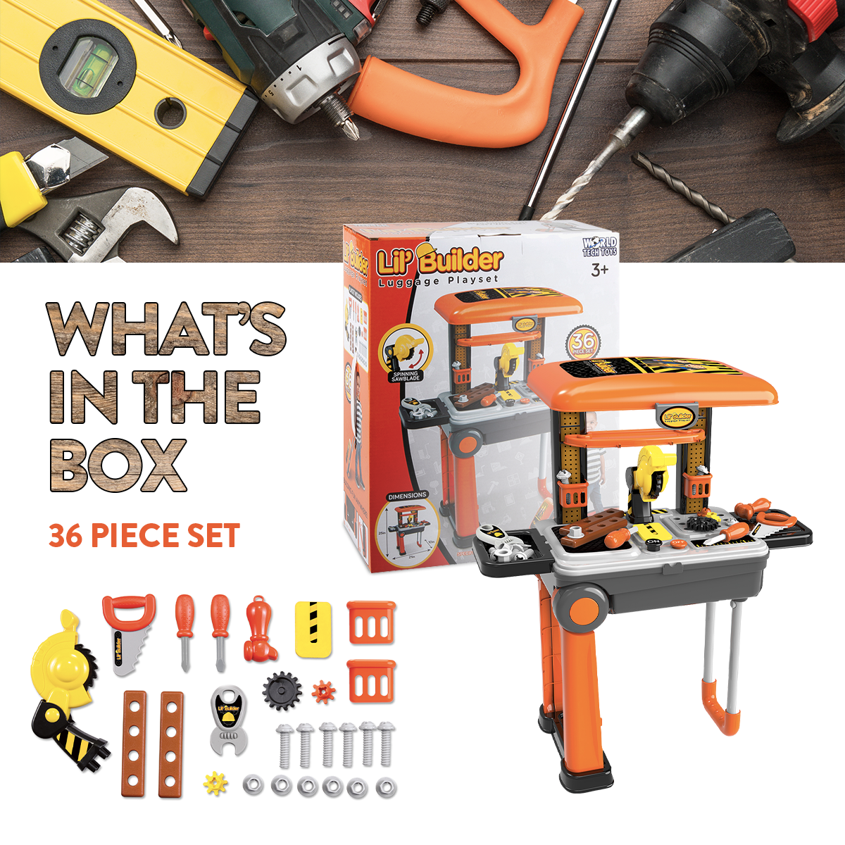 Juego de equipaje Lil' Builder (36 piezas)