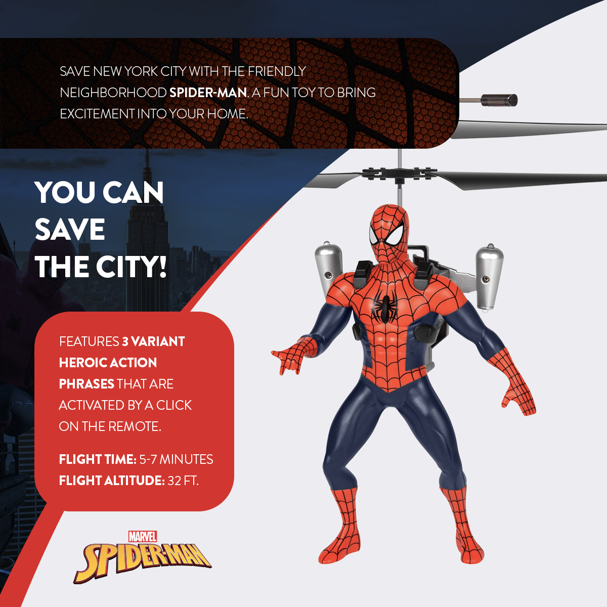 Spider-Man IR Remote Control Flying Figure