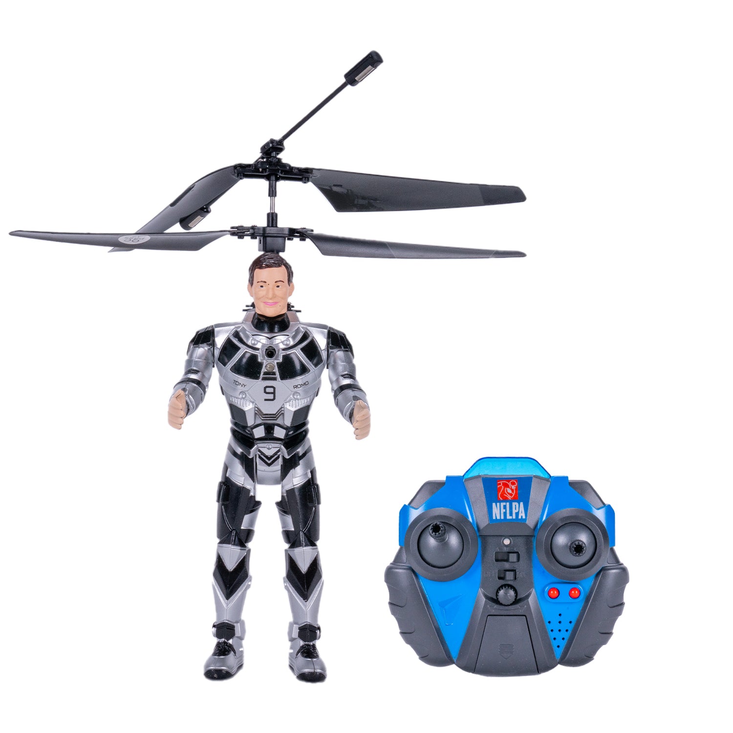 Helicóptero RC Tony Romo BlitzBots de 3,5 canales IR con licencia de la NFLPA