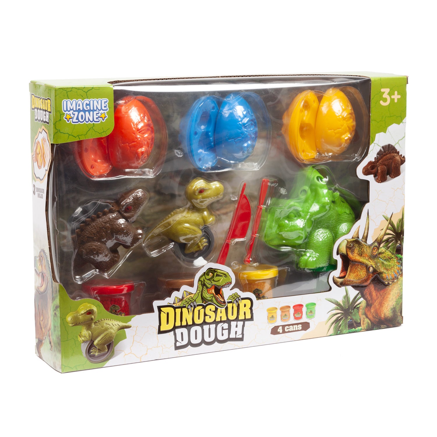 Juego de 12 piezas de masa de dinosaurio