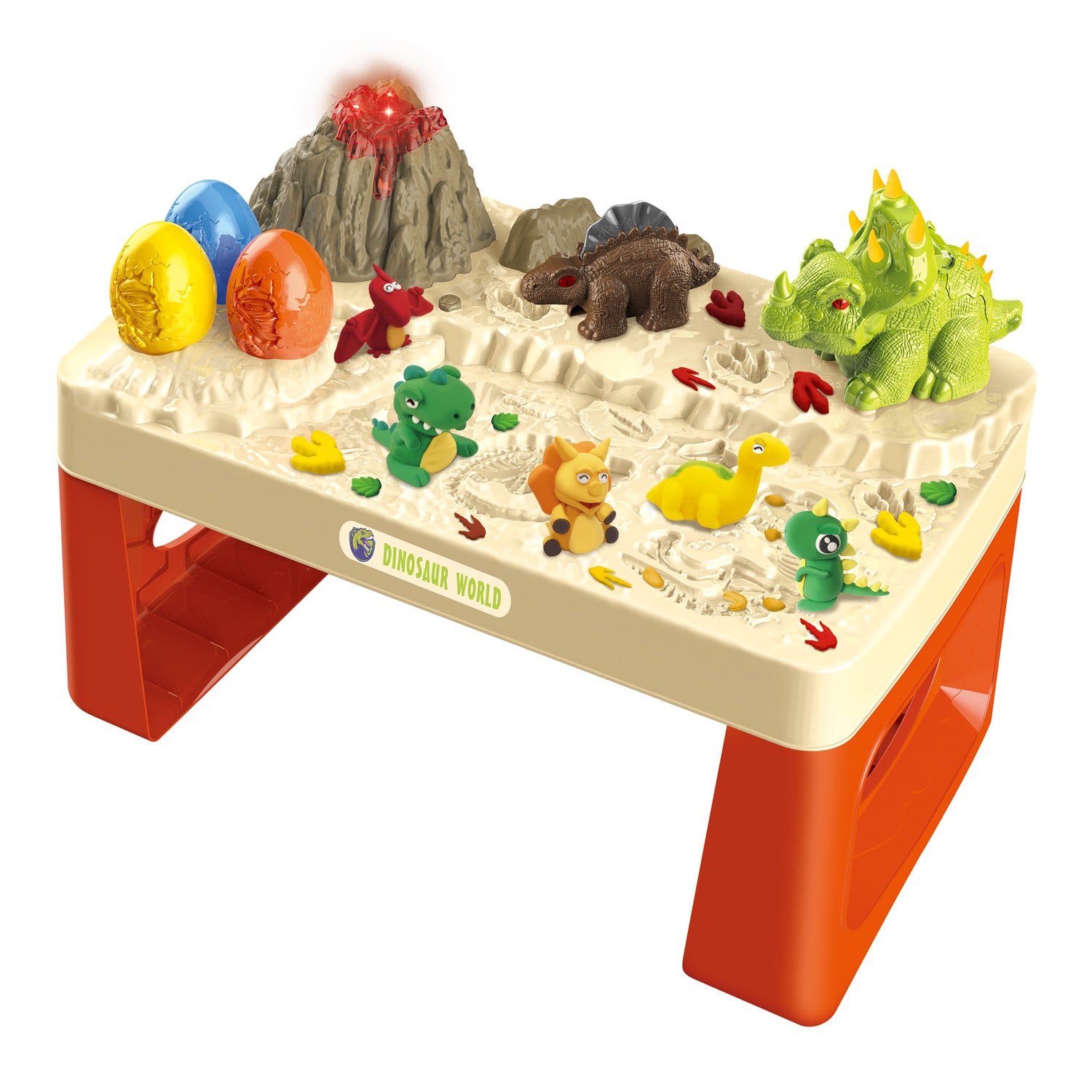 Juego de mesa de masa Dinosaur World de 17 piezas