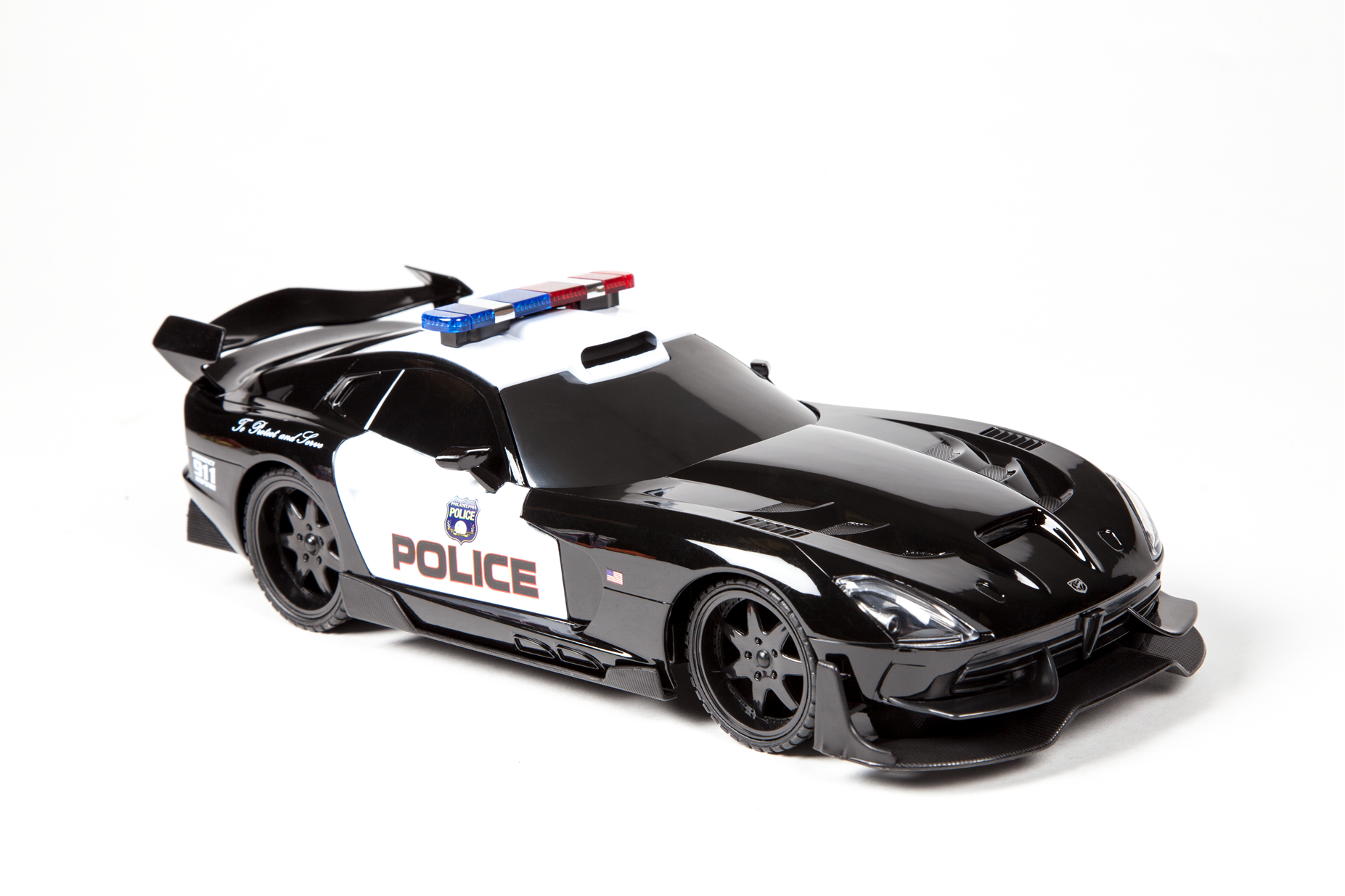 Coche de policía eléctrico a control remoto Extreme Machines Dodge SRT Viper 27 MHz 1:18 RTR