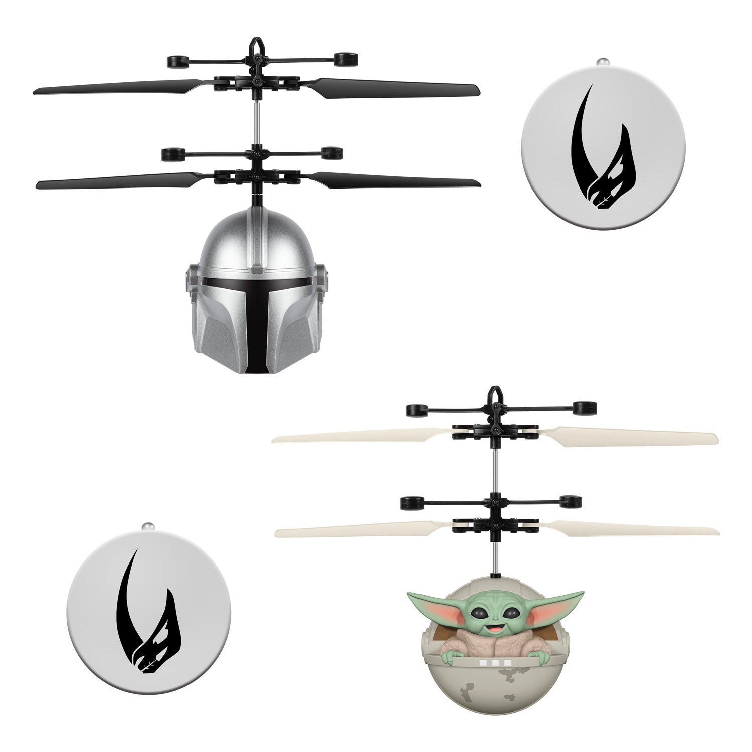 Star Wars The Child & Mandalorian Set of 2 Flying Figures Bundle