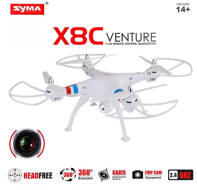 Dron teledirigido Syma X8C Venture con cámara de 4 canales y 2,4 GHz