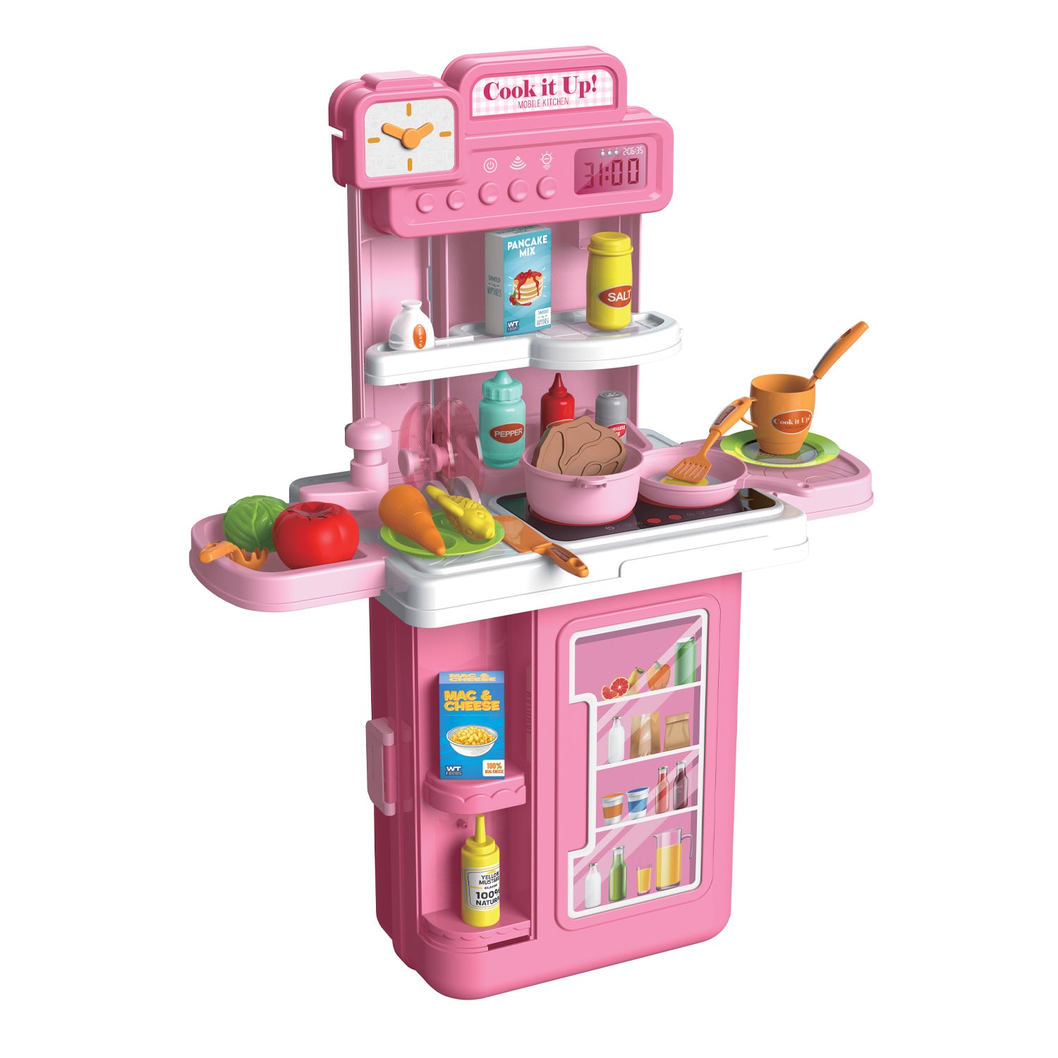 Cocina móvil 4 en 1, juego de 41 piezas