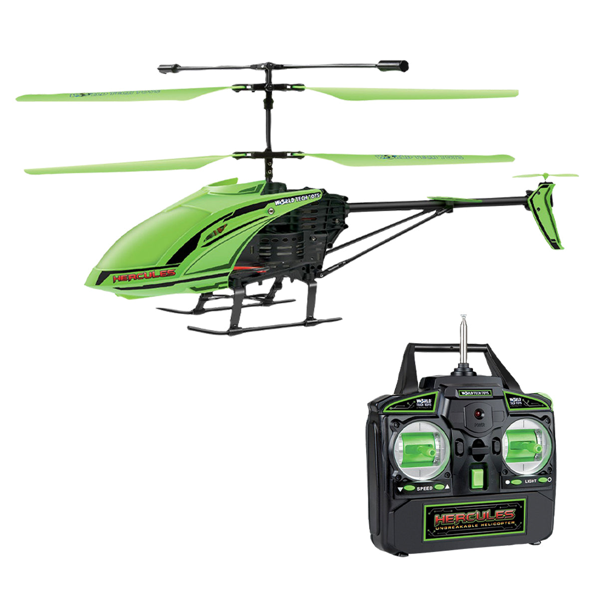 Helicóptero RC Hercules irrompible que brilla en la oscuridad