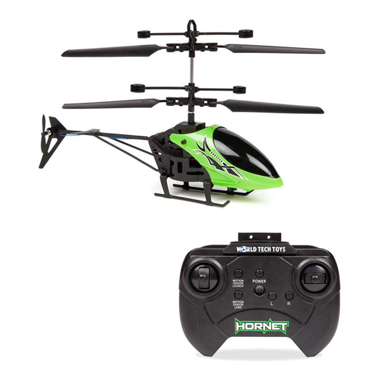 Helicóptero de control remoto infrarrojo que brilla en la oscuridad Hornet