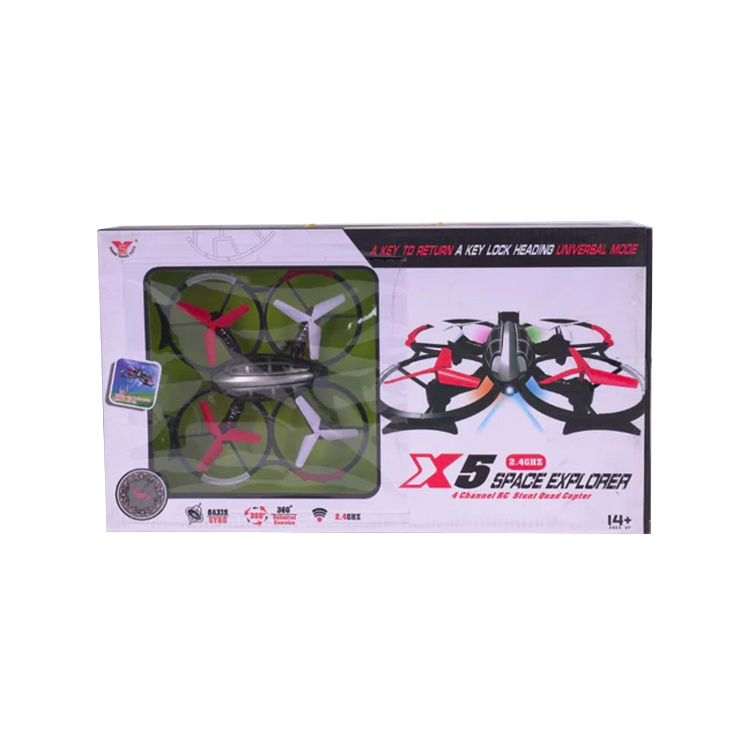 Dron espía RC X5 Space Explorer con cámara de 2,4 GHz y 4 canales