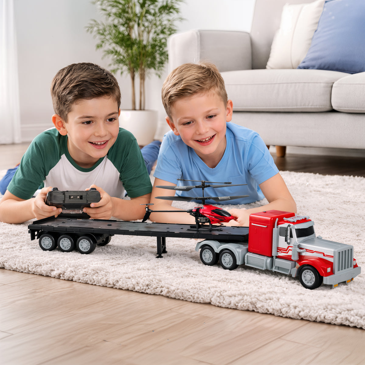 Mega Hauler Gyro RC Helicopter and Truck [2 pack]