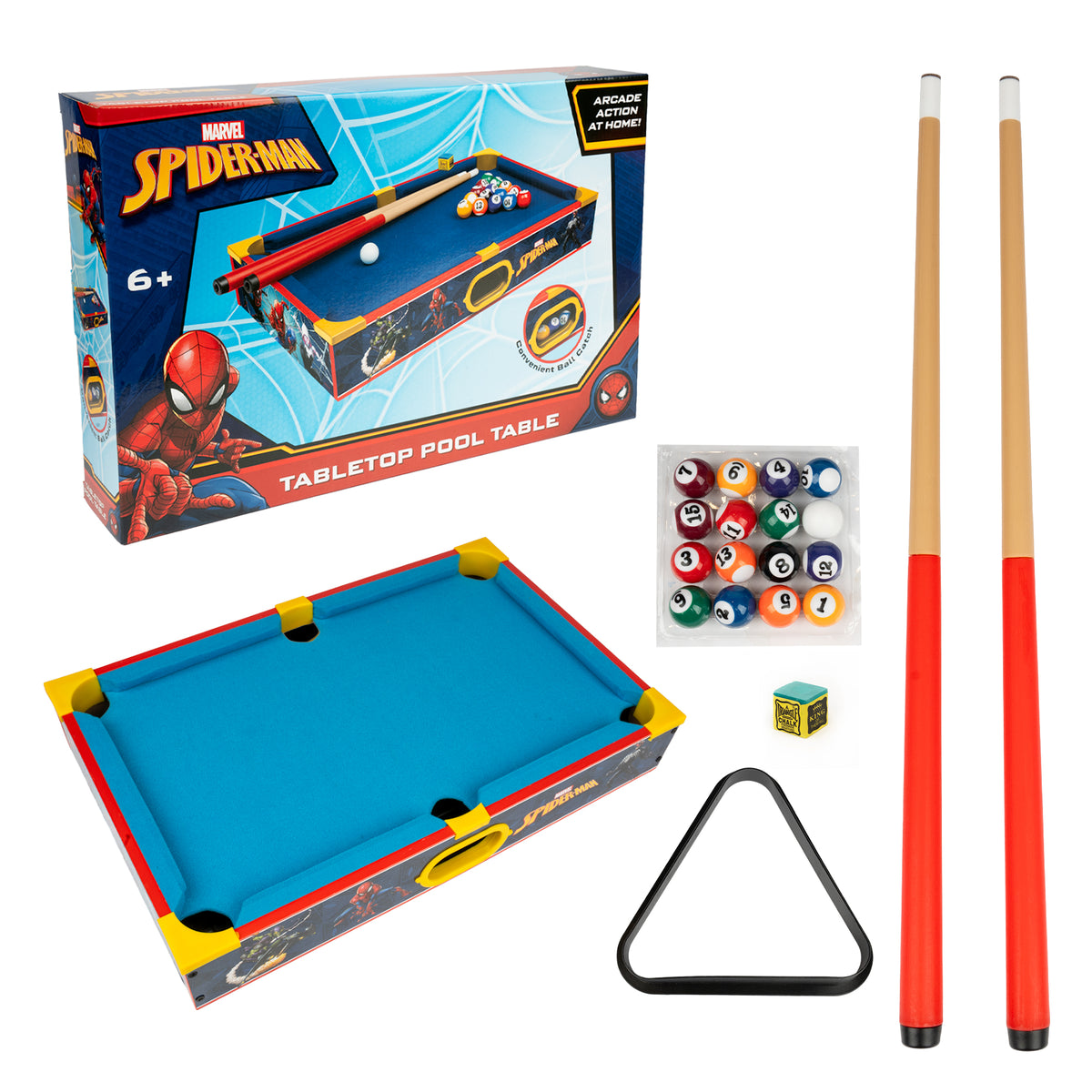 Spider-Man Wooden Tabletop Pool Table