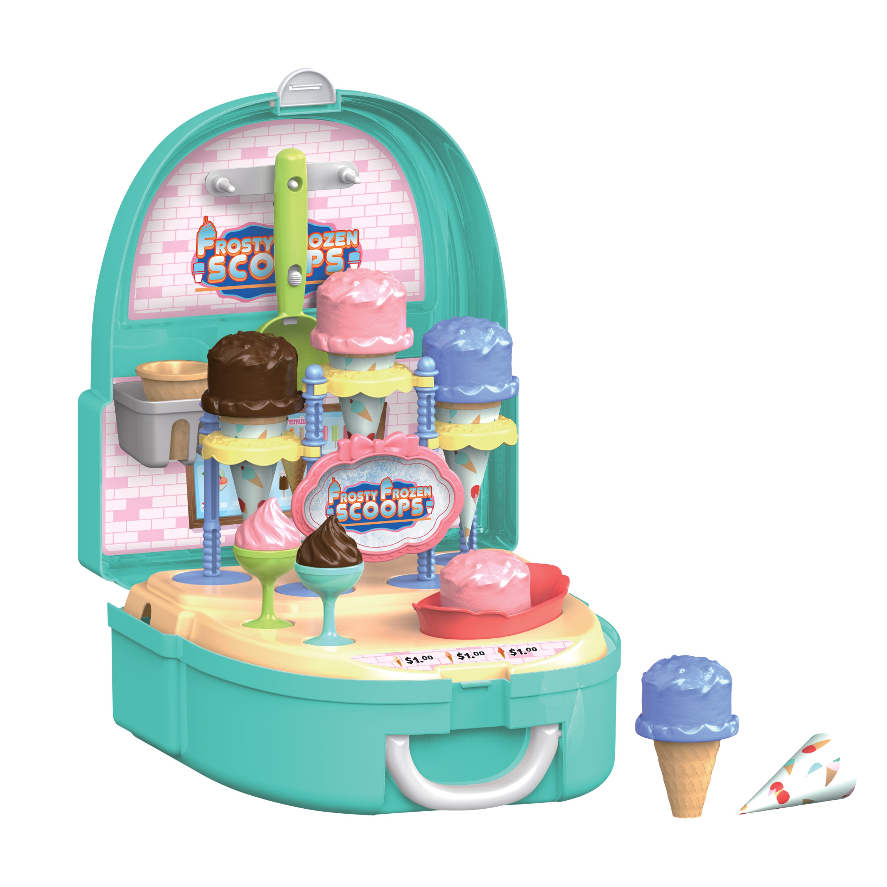 Frosty Frozen Scoops Ice Cream Store Playset (34 pieces)