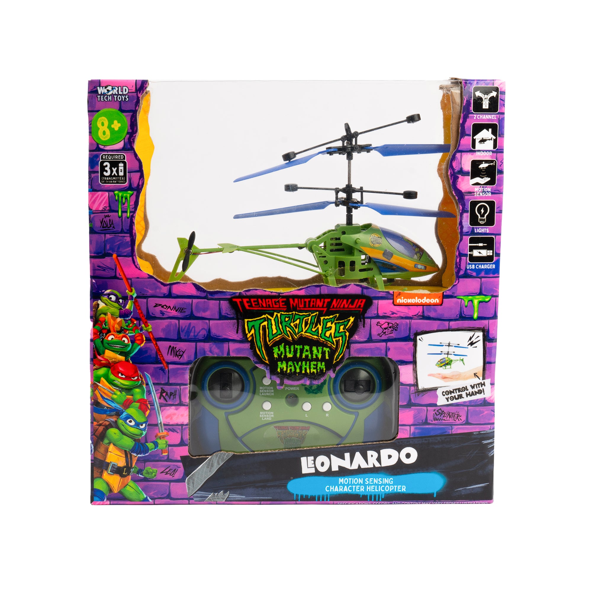 TMNT Leonardo 2CH IR Helicopter