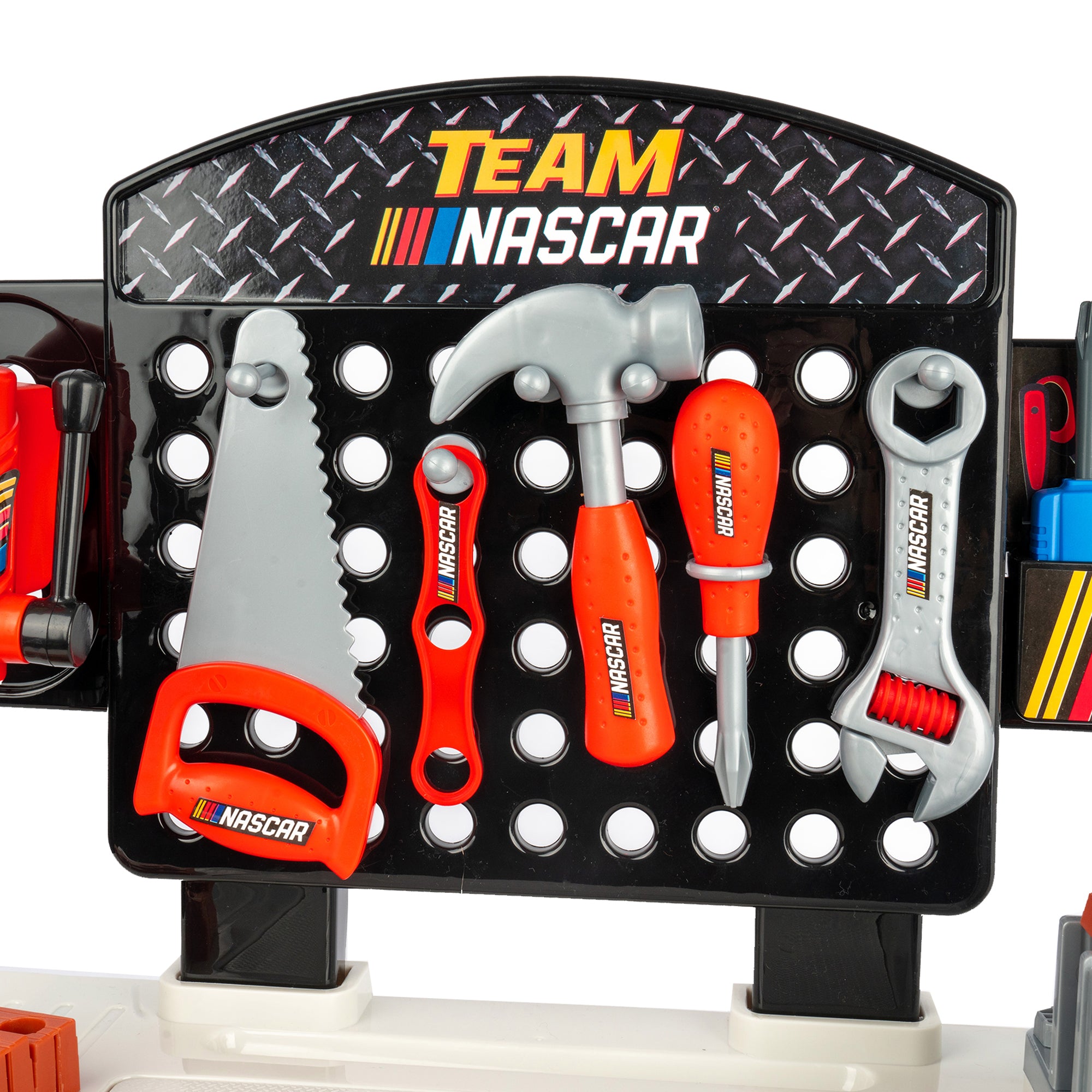 Team Nascar Pit Stop Playset with Take Apart Car (84 Pieces)