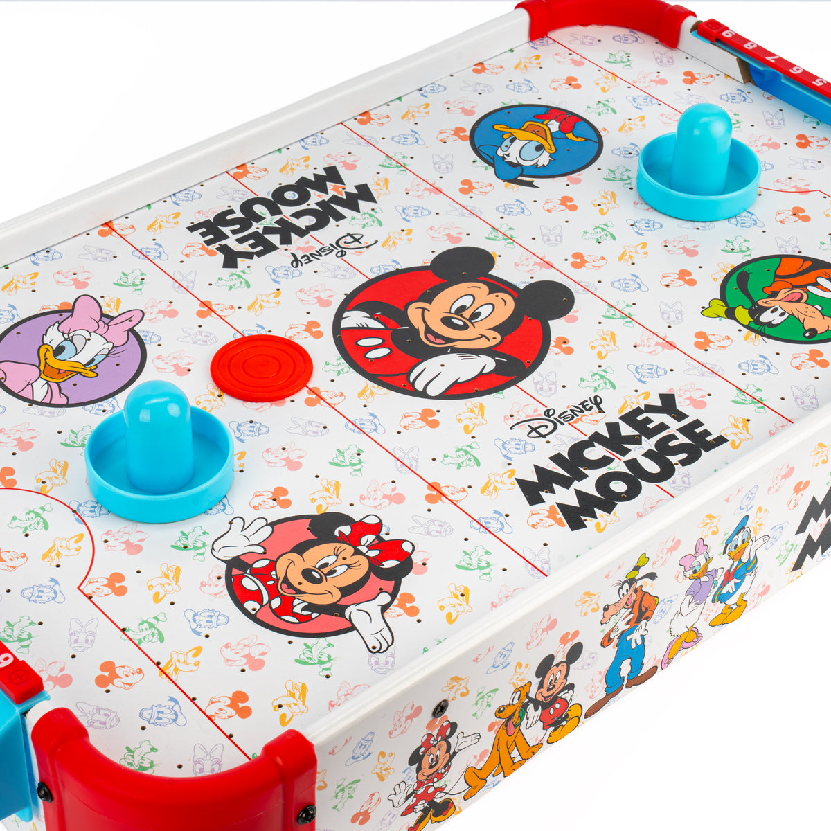 Mesa electrónica de hockey de aire de madera de Mickey Mouse de Disney