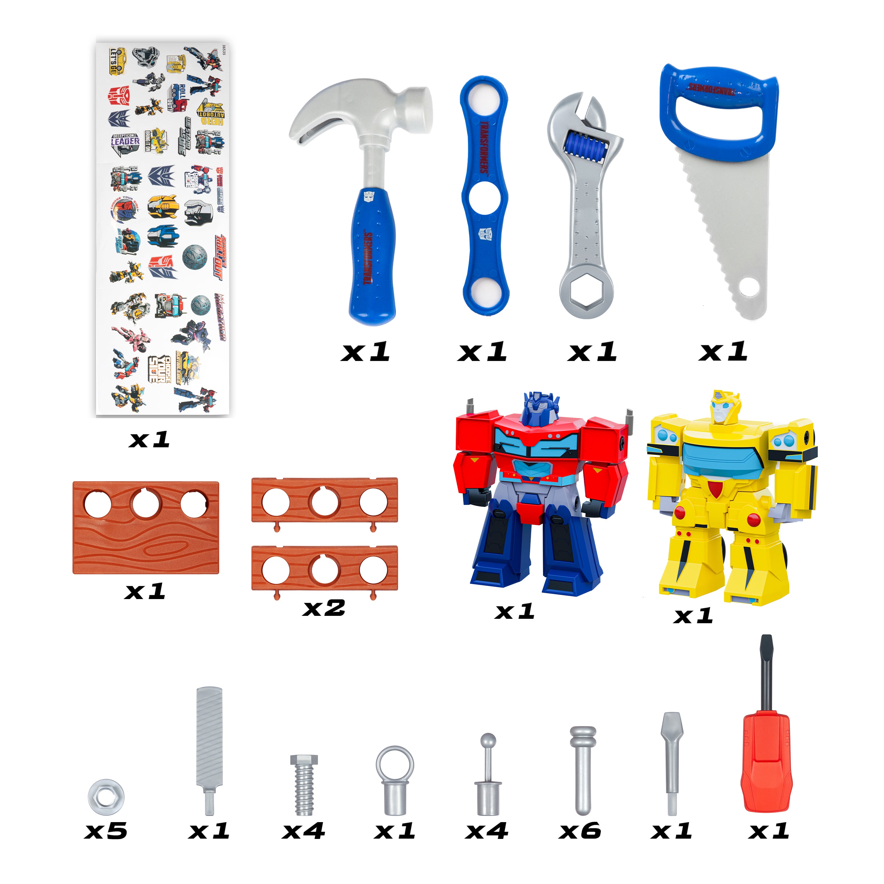 Transformers Rescue Bots Academy Tool Bench Playset with Take Apart Robots (68 Pieces)