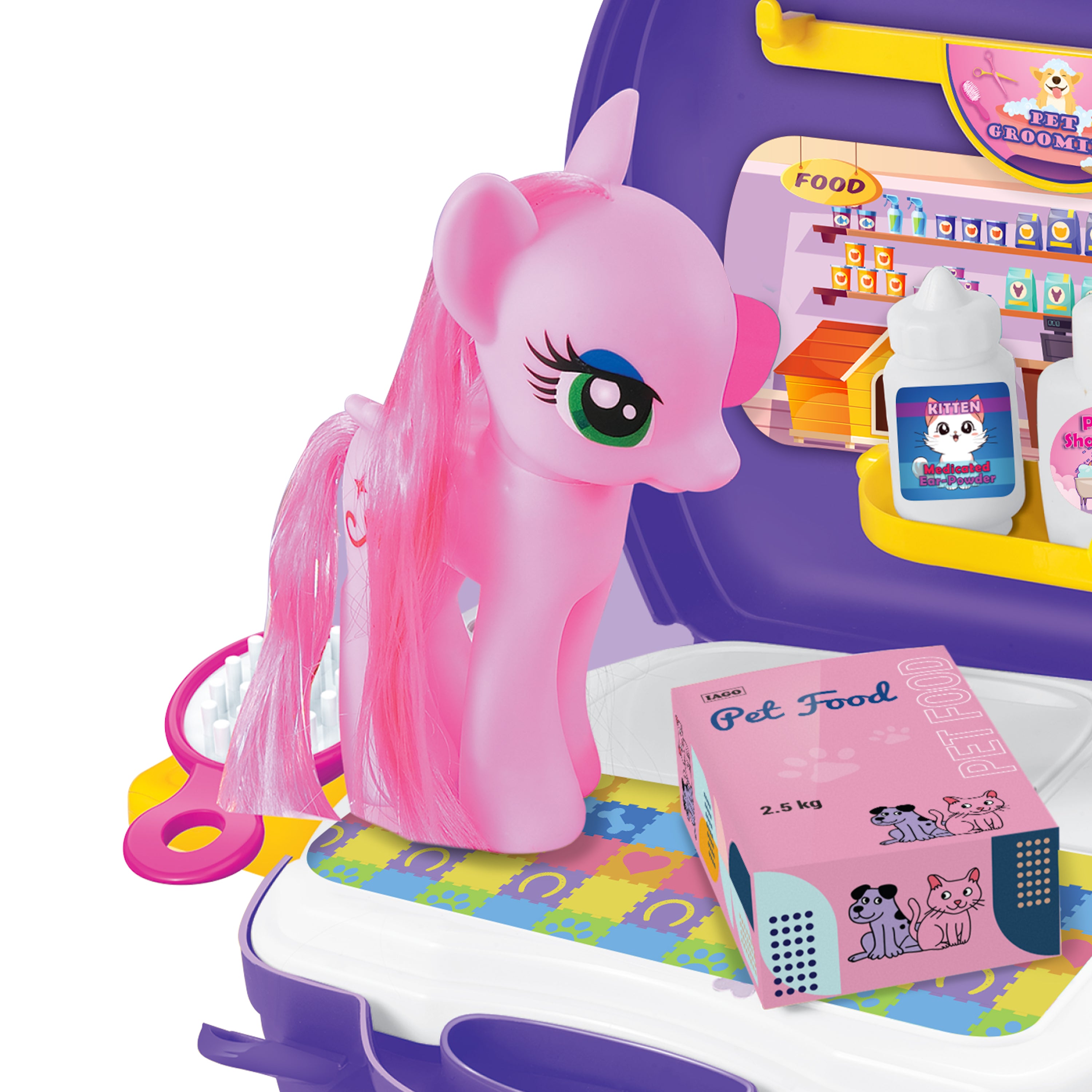 Furry Friends Pet Salon carry Case (16 Pcs)