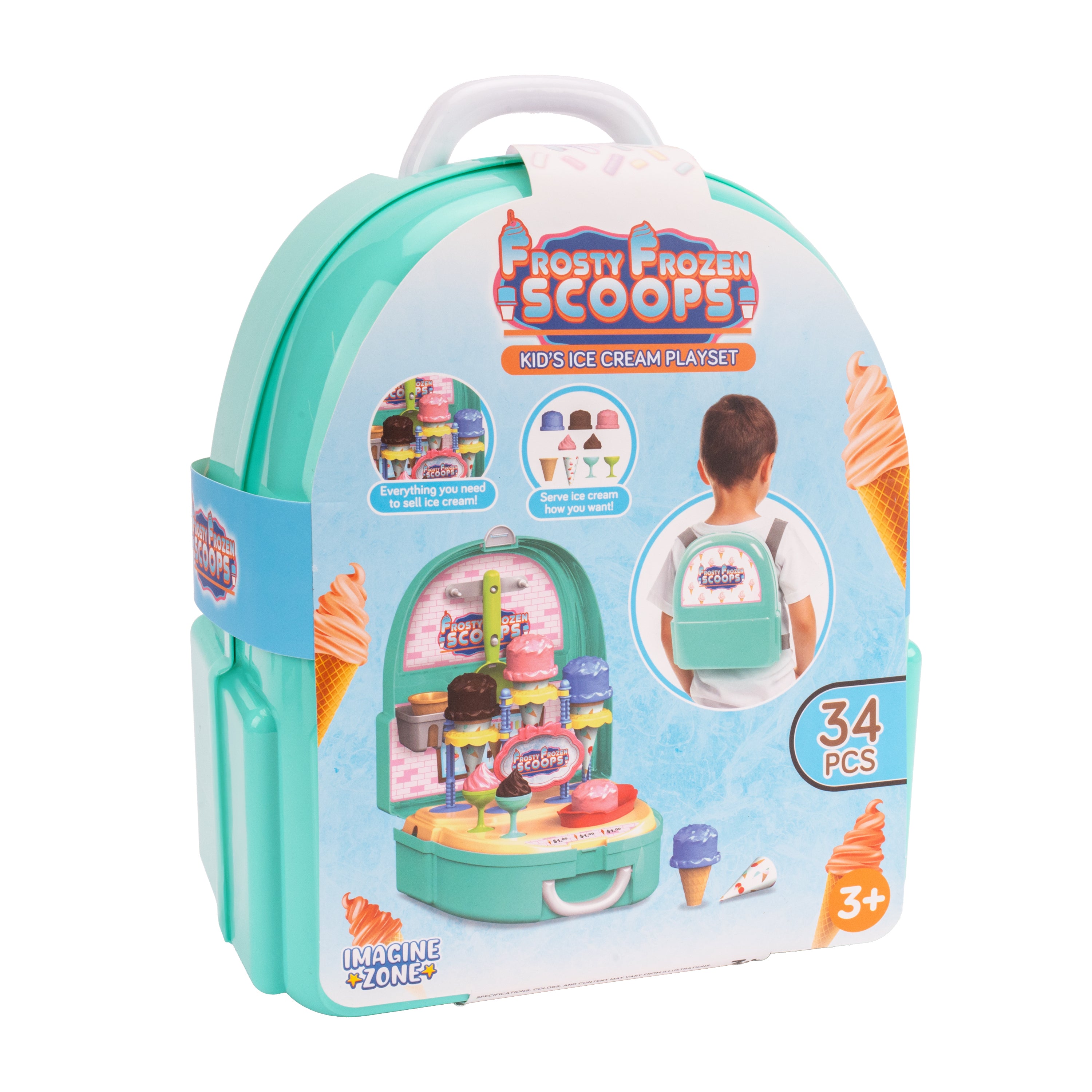 Frosty Frozen Scoops Ice Cream Store Playset (34 pieces)