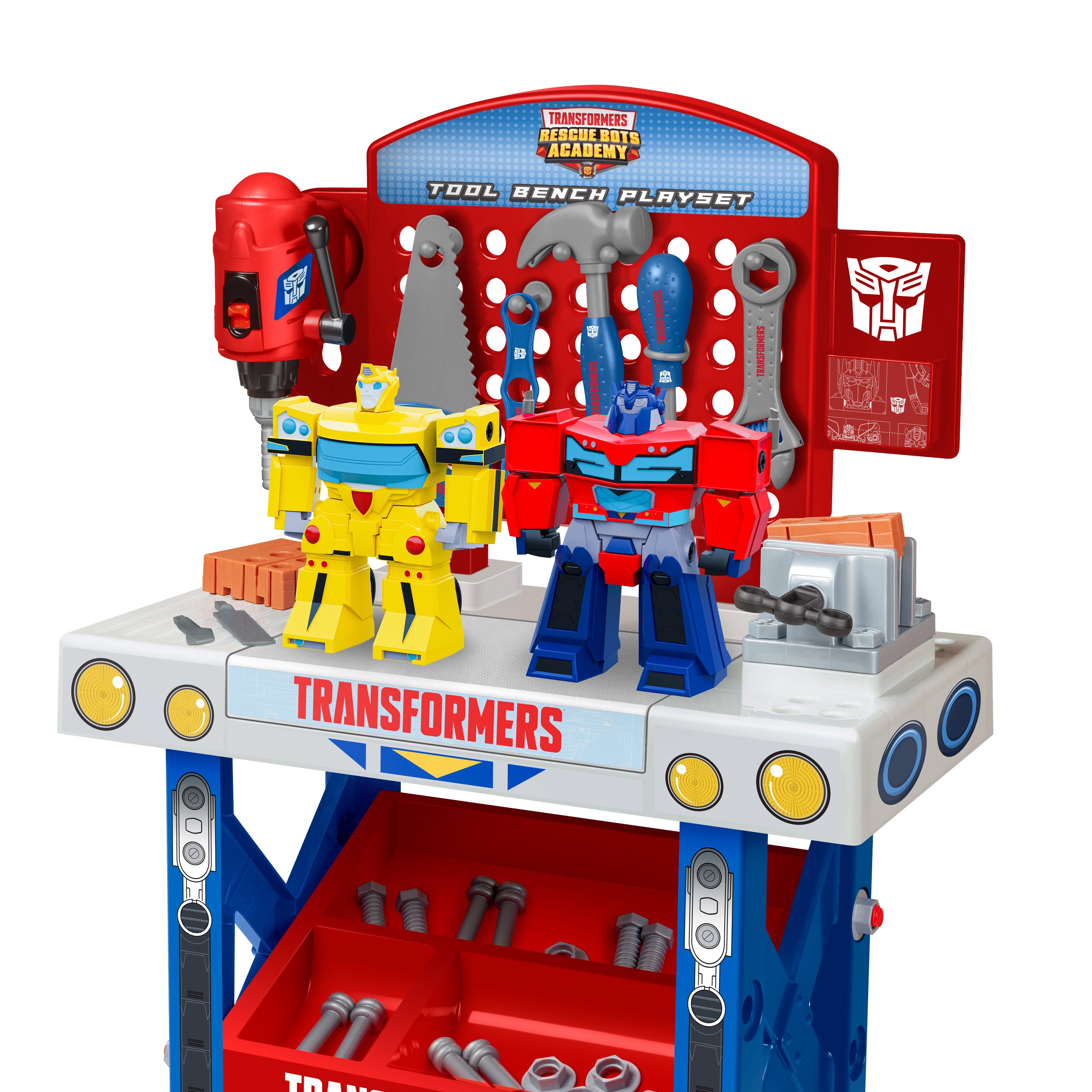Transformers Rescue Bots Academy Tool Bench Playset with Take Apart Robots (68 Pieces)