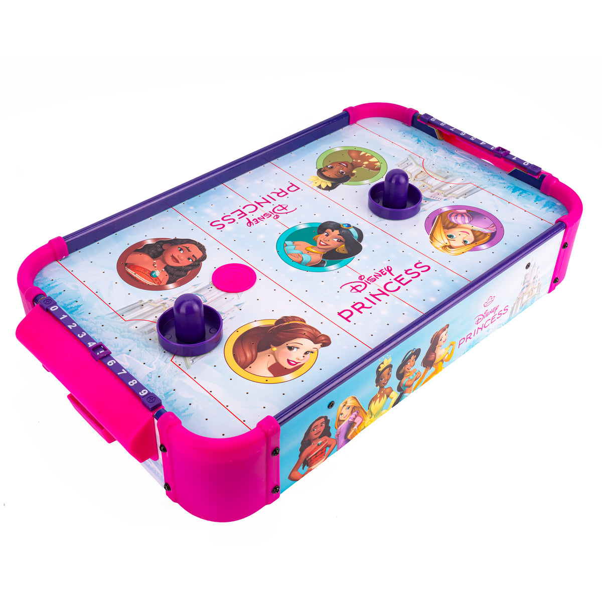 Mesa electrónica de hockey de aire de madera de las Princesas Disney