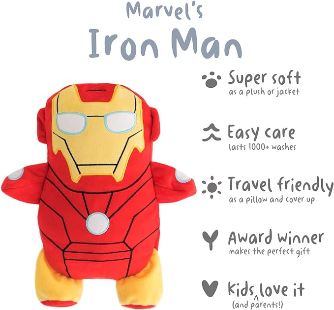 Cubcoats Iron Man 2 in 1 Transforming Hoodie and Soft Plushie, Red