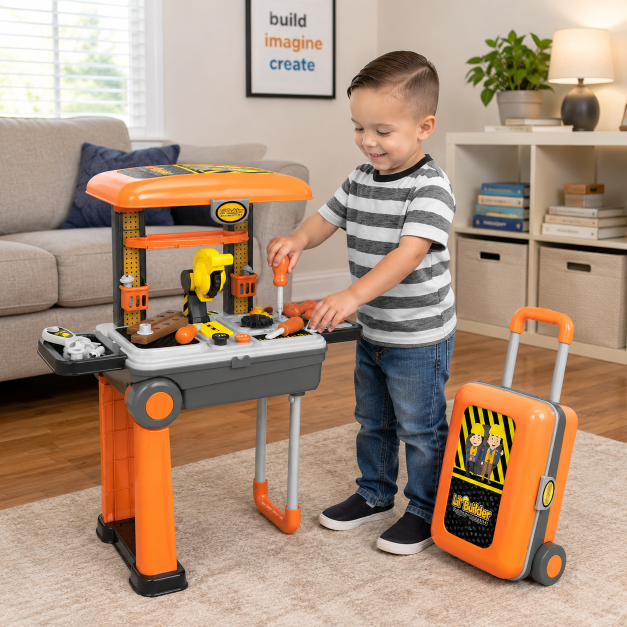 Lil' Builder Luggage Playset (36 piece)