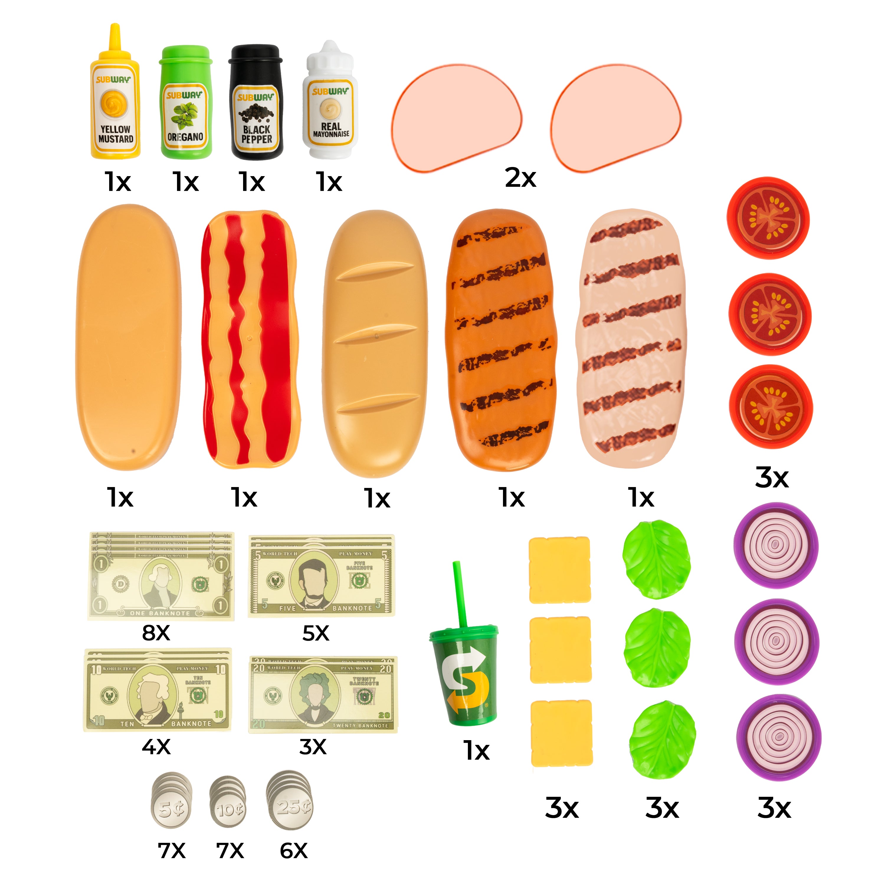 Subway Sandwich Playset (24 Piece Set)