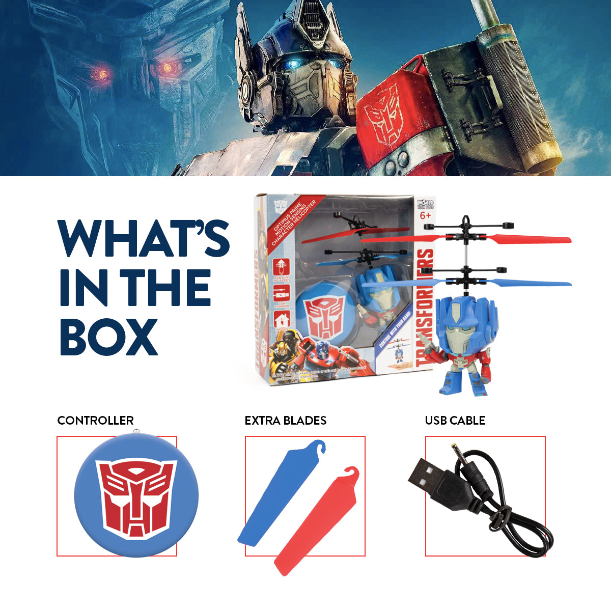 Transformers Optimus Prime OVNI de cabeza grande
