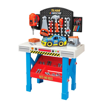 NASCAR 8台セット Team Nascar Pit Stop Playset with Take Apart Car (84 Pieces)