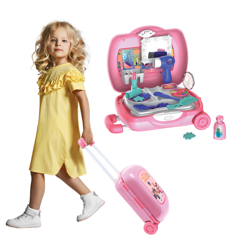 Makeup Station Luggage Playset (17 pieces)