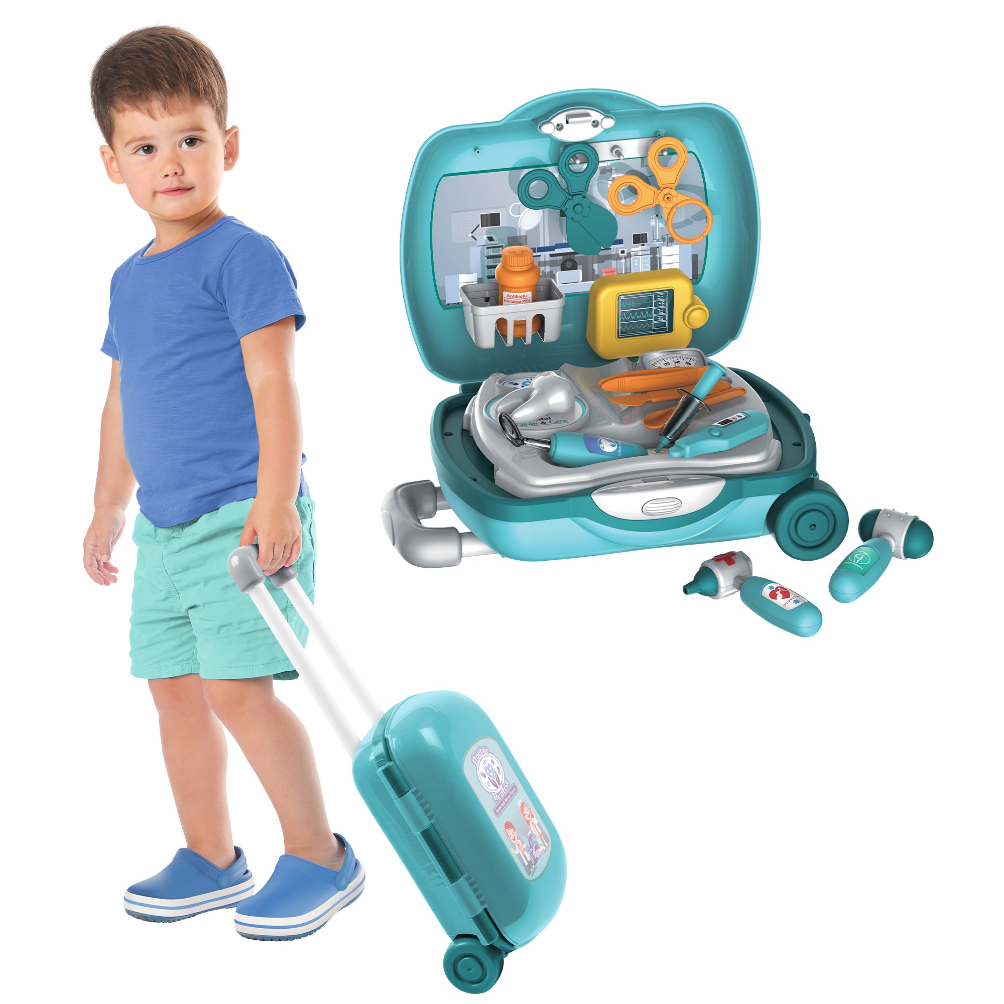 Doctor Dentist Medical Luggage Playset (18 pieces)